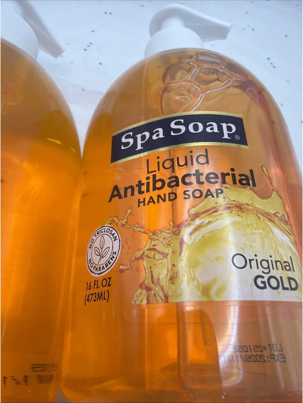 Spa Soap Original Gold Antibacterial Hand Soap 16 Fl Oz Set Of 2 Pump Bottles